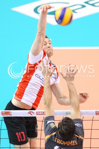  07.12.2014 RZESZOW <br />SIATKOWKA PLUS LIGA 2014/2015 MEN VOLLEYBALL POLAND POLISH PLUSLIGA LEAGUE SEASON 2014/2015 <br />MECZ ASSECO RESOVIA RZESZOW - CUPRUM LUBIN<br />N/Z  JOCHEN SCHOPS SYLWETKA <br /> 