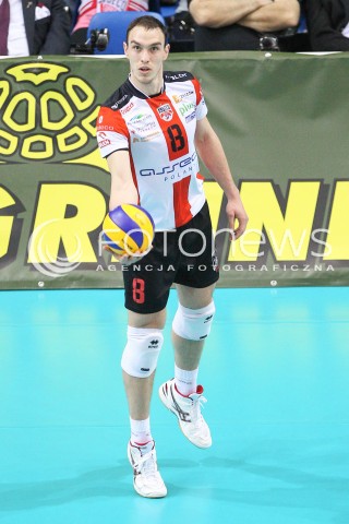  07.12.2014 RZESZOW <br />SIATKOWKA PLUS LIGA 2014/2015 MEN VOLLEYBALL POLAND POLISH PLUSLIGA LEAGUE SEASON 2014/2015 <br />MECZ ASSECO RESOVIA RZESZOW - CUPRUM LUBIN<br />N/Z  MARKO IVOVIC SYLWETKA <br /> 