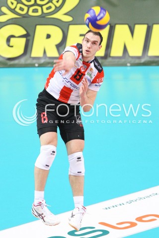  07.12.2014 RZESZOW <br />SIATKOWKA PLUS LIGA 2014/2015 MEN VOLLEYBALL POLAND POLISH PLUSLIGA LEAGUE SEASON 2014/2015 <br />MECZ ASSECO RESOVIA RZESZOW - CUPRUM LUBIN<br />N/Z  MARKO IVOVIC SYLWETKA <br /> 