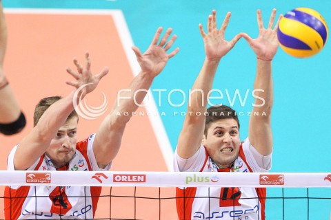  07.12.2014 RZESZOW <br />SIATKOWKA PLUS LIGA 2014/2015 MEN VOLLEYBALL POLAND POLISH PLUSLIGA LEAGUE SEASON 2014/2015 <br />MECZ ASSECO RESOVIA RZESZOW - CUPRUM LUBIN<br />N/Z  PIOTR NOWAKOWSKI NIKOLAY PENCZEV ( PENCHEV ) <br /> 