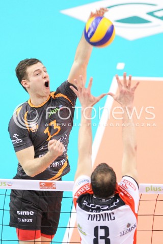  07.12.2014 RZESZOW <br />SIATKOWKA PLUS LIGA 2014/2015 MEN VOLLEYBALL POLAND POLISH PLUSLIGA LEAGUE SEASON 2014/2015 <br />MECZ ASSECO RESOVIA RZESZOW - CUPRUM LUBIN<br />N/Z  SZYMON ROMAC <br /> 