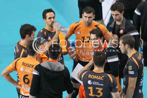  07.12.2014 RZESZOW <br />SIATKOWKA PLUS LIGA 2014/2015 MEN VOLLEYBALL POLAND POLISH PLUSLIGA LEAGUE SEASON 2014/2015 <br />MECZ ASSECO RESOVIA RZESZOW - CUPRUM LUBIN<br />N/Z  GHEORGHE CRETU - TRENER ( HEAD COACH ) <br /> 