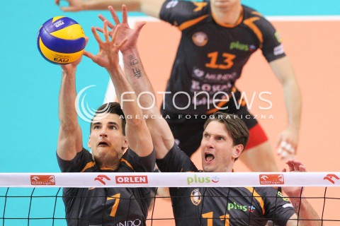  07.12.2014 RZESZOW <br />SIATKOWKA PLUS LIGA 2014/2015 MEN VOLLEYBALL POLAND POLISH PLUSLIGA LEAGUE SEASON 2014/2015 <br />MECZ ASSECO RESOVIA RZESZOW - CUPRUM LUBIN<br />N/Z  MACIEJ GORZKIEWICZ LUKASZ KADZIEWICZ <br /> 