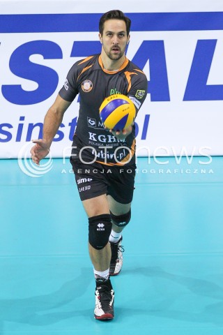  07.12.2014 RZESZOW <br />SIATKOWKA PLUS LIGA 2014/2015 MEN VOLLEYBALL POLAND POLISH PLUSLIGA LEAGUE SEASON 2014/2015 <br />MECZ ASSECO RESOVIA RZESZOW - CUPRUM LUBIN<br />N/Z  JEROEN TROMMEL SYLWETKA <br /> 
