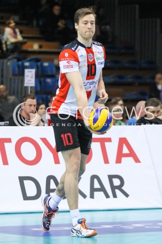  07.12.2014 RZESZOW <br />SIATKOWKA PLUS LIGA 2014/2015 MEN VOLLEYBALL POLAND POLISH PLUSLIGA LEAGUE SEASON 2014/2015 <br />MECZ ASSECO RESOVIA RZESZOW - CUPRUM LUBIN<br />N/Z  JOCHEN SCHOPS SYLWETKA<br /> 