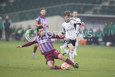 11.12.2014 WARSZAWA PILKA NOZNA<br />SEZON 2014/2015 FOOTBALL POLISH <br />MECZ LEGIA WARSZAWA - TRABZONSPOR NA STADIONIE PEPSI ARENA<br />N/Z JAKUB KOSECKI MUSA NIZAM<br /> 