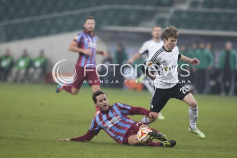  11.12.2014 WARSZAWA PILKA NOZNA<br />SEZON 2014/2015 FOOTBALL POLISH <br />MECZ LEGIA WARSZAWA - TRABZONSPOR NA STADIONIE PEPSI ARENA<br />N/Z JAKUB KOSECKI MUSA NIZAM<br /> 
