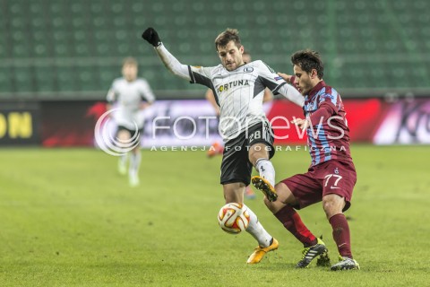  11.12.2014 WARSZAWA PILKA NOZNA<br />SEZON 2014/2015 FOOTBALL POLISH <br />MECZ LEGIA WARSZAWA - TRABZONSPOR NA STADIONIE PEPSI ARENA<br />N/Z LUKASZ BROZ MUSA NIZAM<br /> 