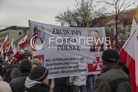  13.12.2014 WARSZAWA POLAND<br />MARSZ W OBRONIE DEMOKRACJI I WOLNOSCI MEDIOW <br />Z UDZIALEM PREZESA PIS JAROSLAWA KACZYNSKIEGO<br />N/Z UCZESTNICY<br /> 