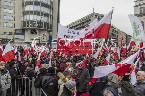  13.12.2014 WARSZAWA POLAND<br />MARSZ W OBRONIE DEMOKRACJI I WOLNOSCI MEDIOW <br />Z UDZIALEM PREZESA PIS JAROSLAWA KACZYNSKIEGO<br />N/Z UCZESTNICY<br /> 