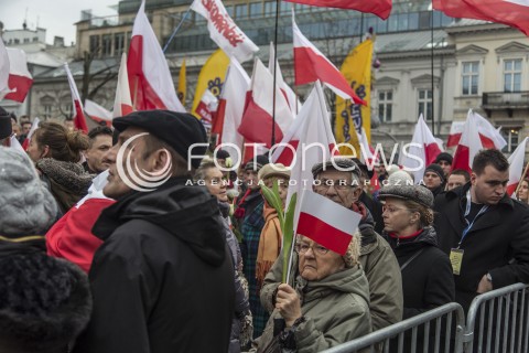  13.12.2014 WARSZAWA POLAND<br />MARSZ W OBRONIE DEMOKRACJI I WOLNOSCI MEDIOW <br />Z UDZIALEM PREZESA PIS JAROSLAWA KACZYNSKIEGO<br />N/Z UCZESTNICY<br /> 