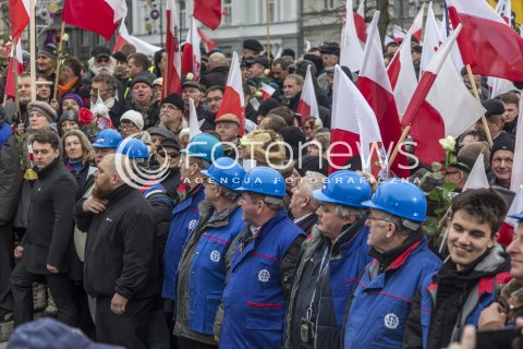  13.12.2014 WARSZAWA POLAND<br />MARSZ W OBRONIE DEMOKRACJI I WOLNOSCI MEDIOW <br />Z UDZIALEM PREZESA PIS JAROSLAWA KACZYNSKIEGO<br />N/Z UCZESTNICY<br /> 