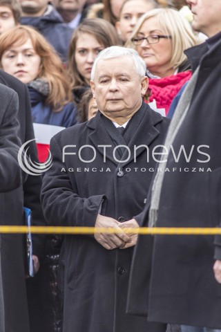  13.12.2014 WARSZAWA POLAND<br />MARSZ W OBRONIE DEMOKRACJI I WOLNOSCI MEDIOW <br />Z UDZIALEM PREZESA PIS JAROSLAWA KACZYNSKIEGO<br />N/Z JAROSLAW KACZYNSKI<br /> 