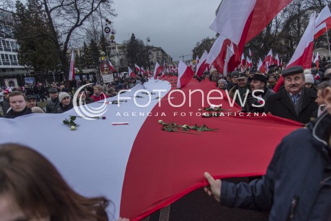  13.12.2014 WARSZAWA POLAND<br />MARSZ W OBRONIE DEMOKRACJI I WOLNOSCI MEDIOW <br />Z UDZIALEM PREZESA PIS JAROSLAWA KACZYNSKIEGO<br />N/Z UCZESTNICY<br /> 