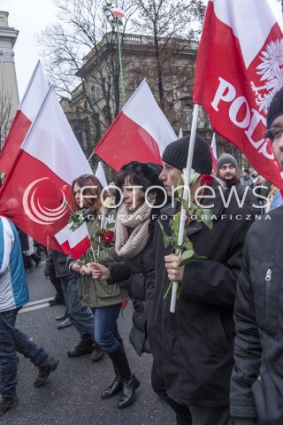  13.12.2014 WARSZAWA POLAND<br />MARSZ W OBRONIE DEMOKRACJI I WOLNOSCI MEDIOW <br />Z UDZIALEM PREZESA PIS JAROSLAWA KACZYNSKIEGO<br />N/Z UCZESTNICY<br /> 