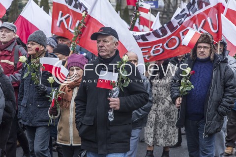  13.12.2014 WARSZAWA POLAND<br />MARSZ W OBRONIE DEMOKRACJI I WOLNOSCI MEDIOW <br />Z UDZIALEM PREZESA PIS JAROSLAWA KACZYNSKIEGO<br />N/Z UCZESTNICY<br /> 