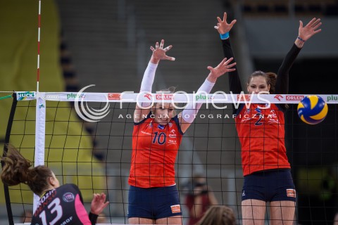  14.12.2014 LODZ SIATKOWKA ORLEN LIGA SEZON 2014/2015 VOLLEYBALL POLISH SEASON BEEF MASTER BUDOWLANI LODZ - BKS ALUPROF BIELSKO-BIALA N/Z SANJA POPOVIC GABRIELA POLANSKA  