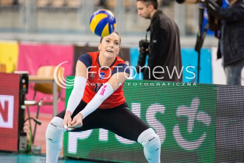  14.12.2014 LODZ SIATKOWKA ORLEN LIGA SEZON 2014/2015 VOLLEYBALL POLISH SEASON BEEF MASTER BUDOWLANI LODZ - BKS ALUPROF BIELSKO-BIALA N/Z SYLWETKA SANJA POPOVIC  