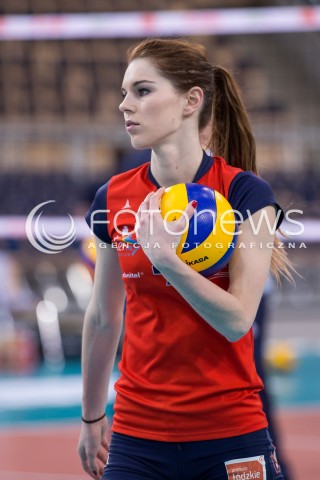  21.12.2014 LODZ SIATKOWKA ORLEN LIGA SEZON 2014/2015 VOLLEYBALL POLISH SEASON BEEF MASTER BUDOWLANI LODZ - POLSKI CUKIER MUSZYNIANKA N/Z EMILIA KAJZER SYLWETKA  