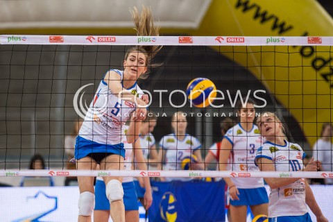  28.12.2014 LODZ SIATKOWKA ORLEN LIGA SEZON 2014/2015 VOLLEYBALL POLISH SEASON BEEF MASTER BUDOWLANI LODZ - DEVELOPERS SKYRES RZESZOW N/Z SYLWETKA MAGDALENA HAWRYLA  