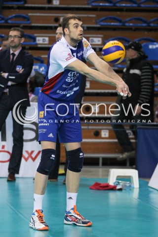  04.01.2015 RZESZOW <br />SIATKOWKA PLUS LIGA 2014/2015 MEN VOLLEYBALL POLAND POLISH PLUSLIGA LEAGUE SEASON 2014/2015 <br />MECZ ASSECO RESOVIA RZESZOW - ZAKSA KEDZIERZYN KOZLE<br />N/Z DICK KOOY SYLWETKA <br /> 