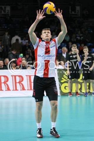  04.01.2015 RZESZOW <br />SIATKOWKA PLUS LIGA 2014/2015 MEN VOLLEYBALL POLAND POLISH PLUSLIGA LEAGUE SEASON 2014/2015 <br />MECZ ASSECO RESOVIA RZESZOW - ZAKSA KEDZIERZYN KOZLE<br />N/Z LUKAS TICHACEK SYLWETKA <br /> 