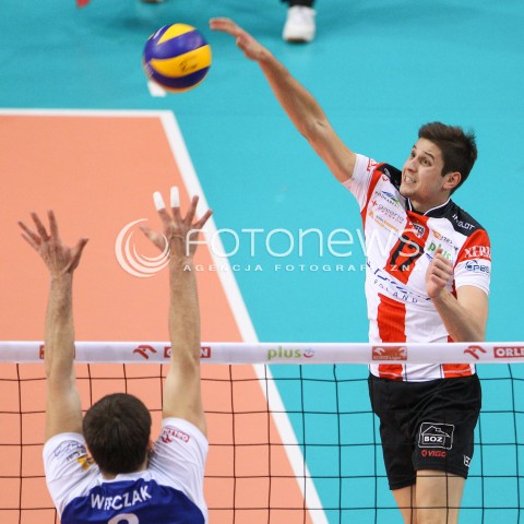  04.01.2015 RZESZOW <br />SIATKOWKA PLUS LIGA 2014/2015 MEN VOLLEYBALL POLAND POLISH PLUSLIGA LEAGUE SEASON 2014/2015 <br />MECZ ASSECO RESOVIA RZESZOW - ZAKSA KEDZIERZYN KOZLE<br />N/Z NIKOLAY PENCZEV ( PENCHEV ) <br /> 