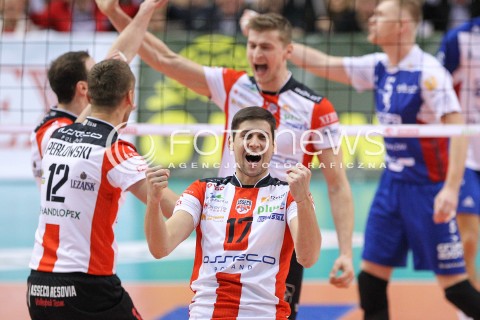  04.01.2015 RZESZOW <br />SIATKOWKA PLUS LIGA 2014/2015 MEN VOLLEYBALL POLAND POLISH PLUSLIGA LEAGUE SEASON 2014/2015 <br />MECZ ASSECO RESOVIA RZESZOW - ZAKSA KEDZIERZYN KOZLE<br />N/Z NIKOLAY PENCZEV ( PENCHEV ) RADOSC EMOCJE <br /> 