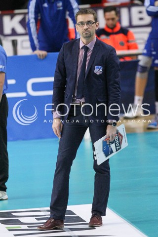  04.01.2015 RZESZOW <br />SIATKOWKA PLUS LIGA 2014/2015 MEN VOLLEYBALL POLAND POLISH PLUSLIGA LEAGUE SEASON 2014/2015 <br />MECZ ASSECO RESOVIA RZESZOW - ZAKSA KEDZIERZYN KOZLE<br />N/Z SEBASTIAN SWIDERSKI - TRENER ( HEAD COACH ) SYLWETKA <br /> 