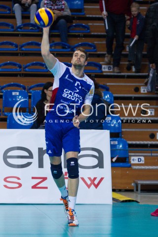  04.01.2015 RZESZOW <br />SIATKOWKA PLUS LIGA 2014/2015 MEN VOLLEYBALL POLAND POLISH PLUSLIGA LEAGUE SEASON 2014/2015 <br />MECZ ASSECO RESOVIA RZESZOW - ZAKSA KEDZIERZYN KOZLE<br />N/Z DICK KOOY SYLWETKA <br /> 