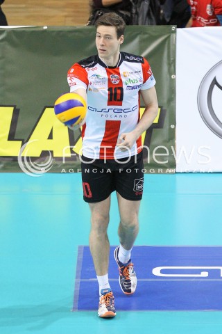  04.01.2015 RZESZOW <br />SIATKOWKA PLUS LIGA 2014/2015 MEN VOLLEYBALL POLAND POLISH PLUSLIGA LEAGUE SEASON 2014/2015 <br />MECZ ASSECO RESOVIA RZESZOW - ZAKSA KEDZIERZYN KOZLE<br />N/Z JOCHEN SCHOPS SYLWETKA<br /> 