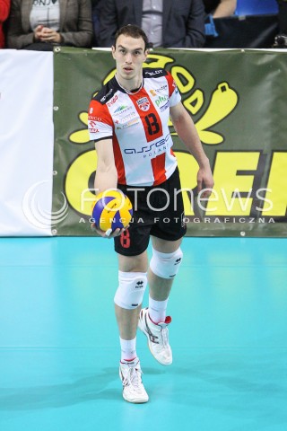  04.01.2015 RZESZOW <br />SIATKOWKA PLUS LIGA 2014/2015 MEN VOLLEYBALL POLAND POLISH PLUSLIGA LEAGUE SEASON 2014/2015 <br />MECZ ASSECO RESOVIA RZESZOW - ZAKSA KEDZIERZYN KOZLE<br />N/Z MARKO IVOVIC SYLWETKA <br /> 