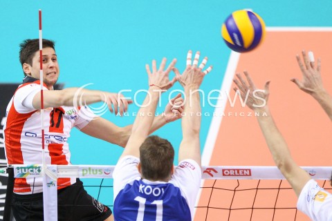  04.01.2015 RZESZOW <br />SIATKOWKA PLUS LIGA 2014/2015 MEN VOLLEYBALL POLAND POLISH PLUSLIGA LEAGUE SEASON 2014/2015 <br />MECZ ASSECO RESOVIA RZESZOW - ZAKSA KEDZIERZYN KOZLE<br />N/Z NIKOLAY PENCZEV ( PENCHEV ) <br /> 