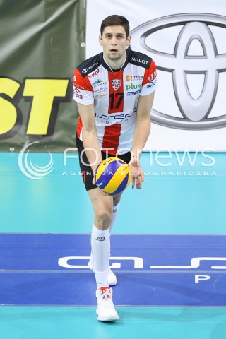  04.01.2015 RZESZOW <br />SIATKOWKA PLUS LIGA 2014/2015 MEN VOLLEYBALL POLAND POLISH PLUSLIGA LEAGUE SEASON 2014/2015 <br />MECZ ASSECO RESOVIA RZESZOW - ZAKSA KEDZIERZYN KOZLE<br />N/Z NIKOLAY PENCZEV ( PENCHEV ) SYLWETKA <br /> 