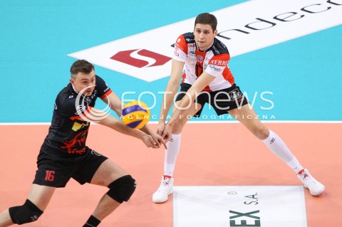  04.01.2015 RZESZOW <br />SIATKOWKA PLUS LIGA 2014/2015 MEN VOLLEYBALL POLAND POLISH PLUSLIGA LEAGUE SEASON 2014/2015 <br />MECZ ASSECO RESOVIA RZESZOW - ZAKSA KEDZIERZYN KOZLE<br />N/Z KRZYSZTOF IGNACZAK NIKOLAY PENCZEV ( PENCHEV ) <br /> 