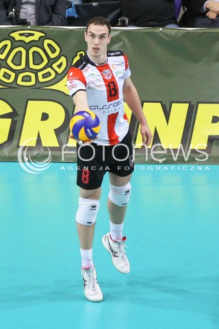  04.01.2015 RZESZOW <br />SIATKOWKA PLUS LIGA 2014/2015 MEN VOLLEYBALL POLAND POLISH PLUSLIGA LEAGUE SEASON 2014/2015 <br />MECZ ASSECO RESOVIA RZESZOW - ZAKSA KEDZIERZYN KOZLE<br />N/Z MARKO IVOVIC SYLWETKA <br /> 