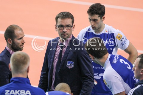  04.01.2015 RZESZOW <br />SIATKOWKA PLUS LIGA 2014/2015 MEN VOLLEYBALL POLAND POLISH PLUSLIGA LEAGUE SEASON 2014/2015 <br />MECZ ASSECO RESOVIA RZESZOW - ZAKSA KEDZIERZYN KOZLE<br />N/Z SEBASTIAN SWIDERSKI - TRENER ( HEAD COACH ) <br /> 