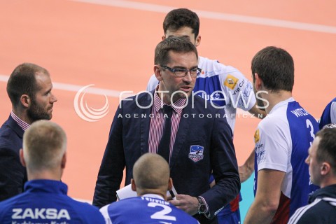  04.01.2015 RZESZOW <br />SIATKOWKA PLUS LIGA 2014/2015 MEN VOLLEYBALL POLAND POLISH PLUSLIGA LEAGUE SEASON 2014/2015 <br />MECZ ASSECO RESOVIA RZESZOW - ZAKSA KEDZIERZYN KOZLE<br />N/Z SEBASTIAN SWIDERSKI - TRENER ( HEAD COACH ) <br /> 