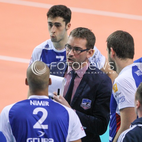  04.01.2015 RZESZOW <br />SIATKOWKA PLUS LIGA 2014/2015 MEN VOLLEYBALL POLAND POLISH PLUSLIGA LEAGUE SEASON 2014/2015 <br />MECZ ASSECO RESOVIA RZESZOW - ZAKSA KEDZIERZYN KOZLE<br />N/Z SEBASTIAN SWIDERSKI - TRENER ( HEAD COACH ) <br /> 