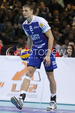  04.01.2015 RZESZOW <br />SIATKOWKA PLUS LIGA 2014/2015 MEN VOLLEYBALL POLAND POLISH PLUSLIGA LEAGUE SEASON 2014/2015 <br />MECZ ASSECO RESOVIA RZESZOW - ZAKSA KEDZIERZYN KOZLE<br />N/Z JURIJ GLADYR SYLWETKA <br /> 