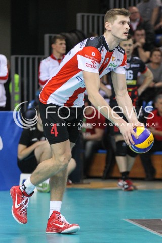  04.01.2015 RZESZOW <br />SIATKOWKA PLUS LIGA 2014/2015 MEN VOLLEYBALL POLAND POLISH PLUSLIGA LEAGUE SEASON 2014/2015 <br />MECZ ASSECO RESOVIA RZESZOW - ZAKSA KEDZIERZYN KOZLE<br />N/Z PIOTR NOWAKOWSKI SYLWETKA <br /> 