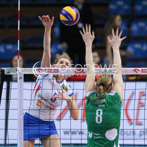  05.01.2015 RZESZOW<br />SIATKOWKA ORLEN LIGA 2014/2015 WOMEN VOLLEYBALL POLAND POLISH ORLENLIGA LEAGUE SEASON 2014/2015<br />MECZ DEVELOPRES SKYRES RZESZOW - IMPEL WROCLAW<br />N/Z PAULA SZEREMETA <br /> 