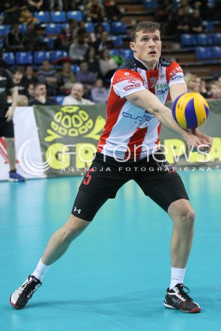  07.01.2015 RZESZOW <br />SIATKOWKA PUCHAR POLSKI SEZON 2014/2015 MEN VOLLEYBALL POLAND POLISH CUP SEASON 2014/2015  <br />MECZ ASSECO RESOVIA RZESZOW - AZS POLITECHNIKA WARSZAWSKA<br />N/Z LUKAS TICHACEK SYLWETKA <br /> 