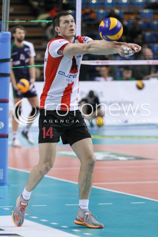  07.01.2015 RZESZOW <br />SIATKOWKA PUCHAR POLSKI SEZON 2014/2015 MEN VOLLEYBALL POLAND POLISH CUP SEASON 2014/2015  <br />MECZ ASSECO RESOVIA RZESZOW - AZS POLITECHNIKA WARSZAWSKA<br />N/Z RAFAL BUSZEK SYLWETKA <br /> 