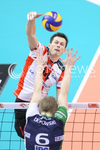  07.01.2015 RZESZOW <br />SIATKOWKA PUCHAR POLSKI SEZON 2014/2015 MEN VOLLEYBALL POLAND POLISH CUP SEASON 2014/2015  <br />MECZ ASSECO RESOVIA RZESZOW - AZS POLITECHNIKA WARSZAWSKA<br />N/Z RAFAL BUSZEK <br /> 