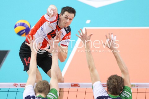  07.01.2015 RZESZOW <br />SIATKOWKA PUCHAR POLSKI SEZON 2014/2015 MEN VOLLEYBALL POLAND POLISH CUP SEASON 2014/2015  <br />MECZ ASSECO RESOVIA RZESZOW - AZS POLITECHNIKA WARSZAWSKA<br />N/Z RAFAL BUSZEK <br /> 