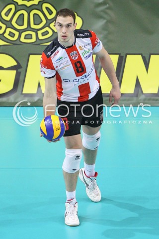  07.01.2015 RZESZOW <br />SIATKOWKA PUCHAR POLSKI SEZON 2014/2015 MEN VOLLEYBALL POLAND POLISH CUP SEASON 2014/2015  <br />MECZ ASSECO RESOVIA RZESZOW - AZS POLITECHNIKA WARSZAWSKA<br />N/Z MARKO IVOVIC SYLWETKA <br /> 