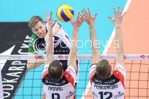  07.01.2015 RZESZOW <br />SIATKOWKA PUCHAR POLSKI SEZON 2014/2015 MEN VOLLEYBALL POLAND POLISH CUP SEASON 2014/2015  <br />MECZ ASSECO RESOVIA RZESZOW - AZS POLITECHNIKA WARSZAWSKA<br />N/Z PAWEL MIKOLAJCZAK <br /> 