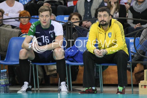  07.01.2015 RZESZOW <br />SIATKOWKA PUCHAR POLSKI SEZON 2014/2015 MEN VOLLEYBALL POLAND POLISH CUP SEASON 2014/2015  <br />MECZ ASSECO RESOVIA RZESZOW - AZS POLITECHNIKA WARSZAWSKA<br />N/Z JAKUB BEDNARUK - I TRENER ( HEAD COACH ) PAWEL MIKOLAJCZAK <br /> 