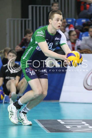  07.01.2015 RZESZOW <br />SIATKOWKA PUCHAR POLSKI SEZON 2014/2015 MEN VOLLEYBALL POLAND POLISH CUP SEASON 2014/2015  <br />MECZ ASSECO RESOVIA RZESZOW - AZS POLITECHNIKA WARSZAWSKA<br />N/Z BARTLOMIEJ MORDYL SYLWETKA <br /> 